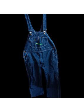 Vintage Overalls 42x29 Key Denim Made Mexico 1990's Workwear Dark Wash